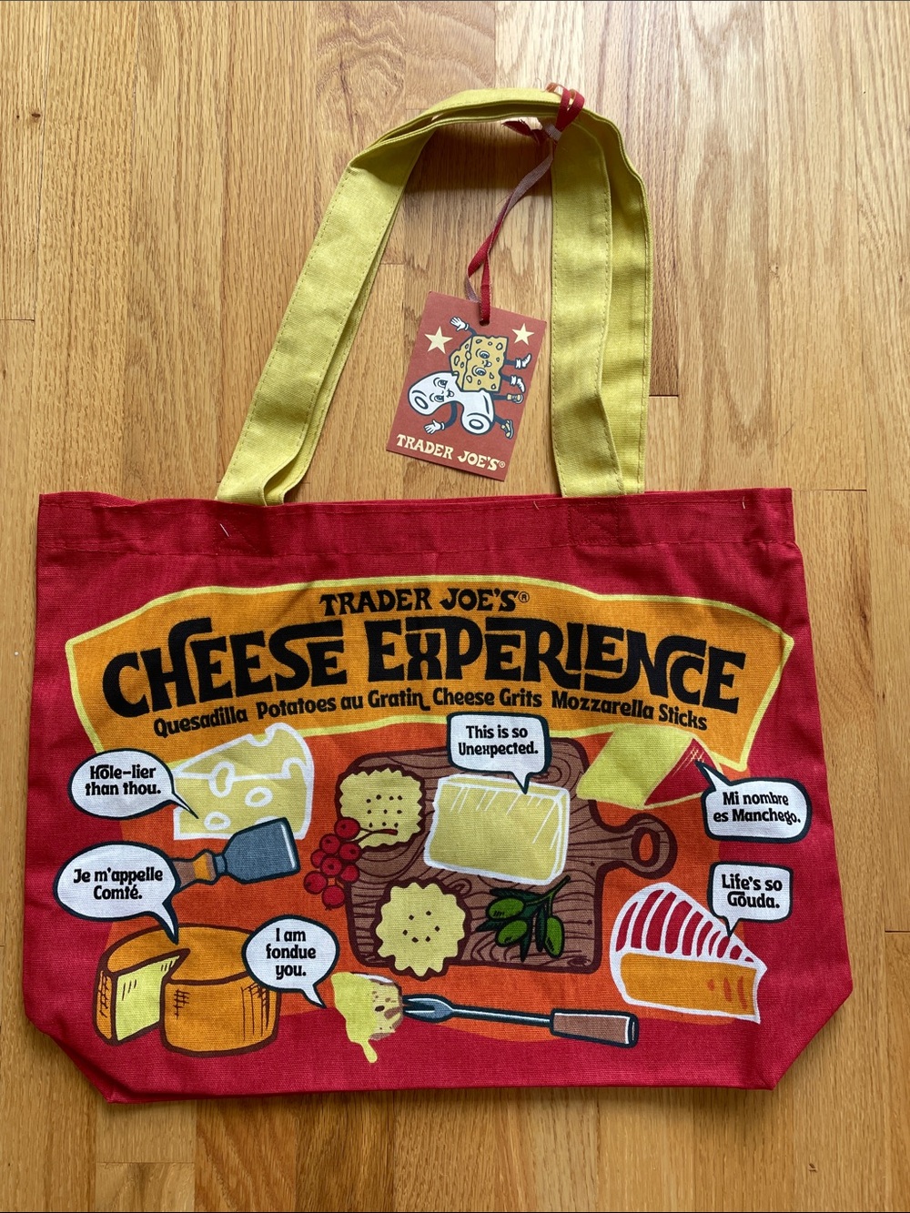 NWT Trader Joe’s Cheese Experience tote
